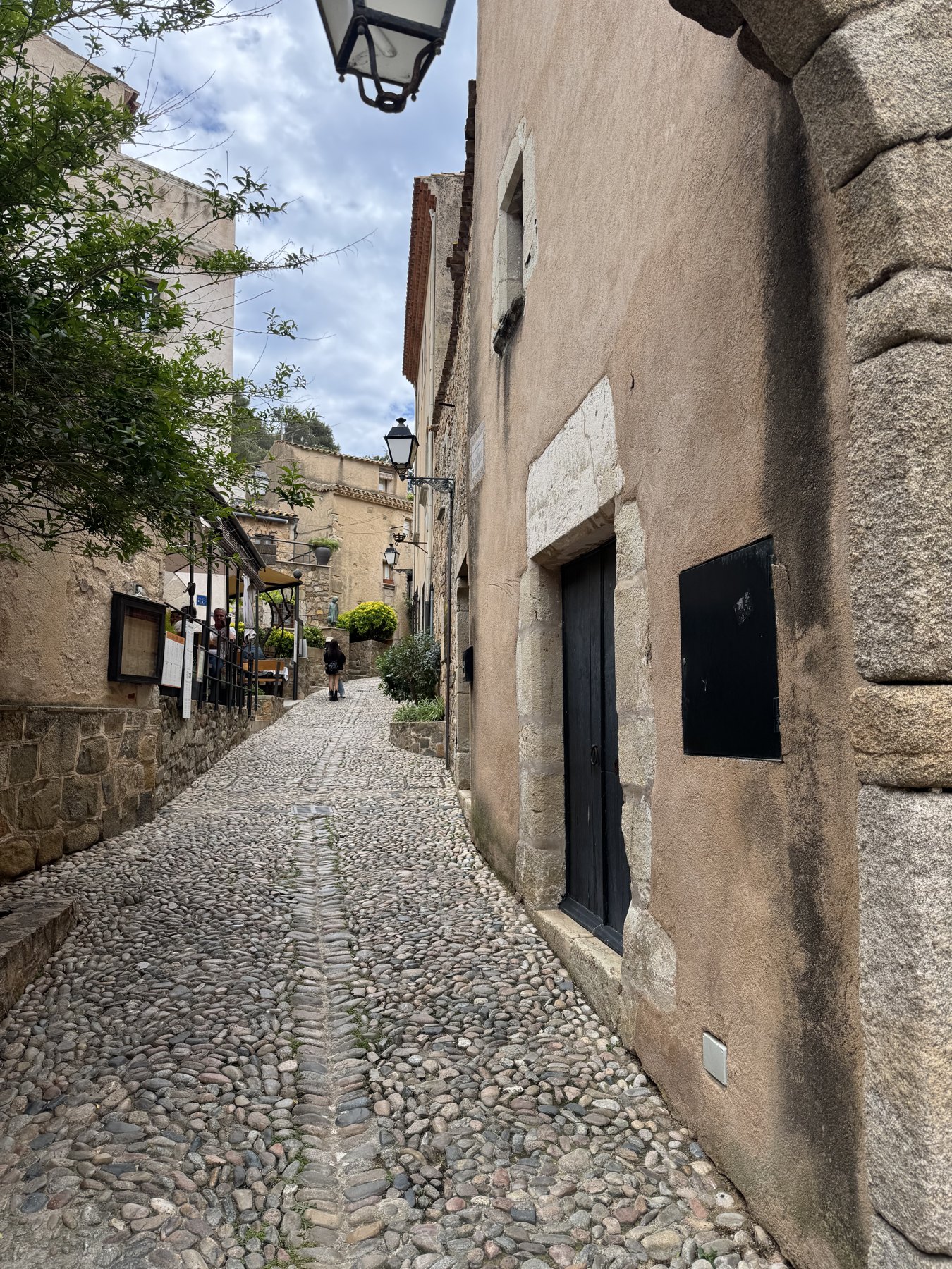 A quiet stone street in Tossa de Mar, Catalonia